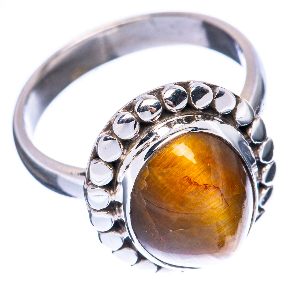 Tiger Eye Ring Size 6.75 (925 Sterling Silver) R1955