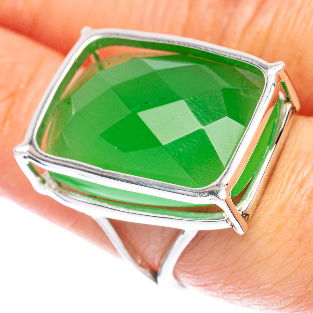 Premium Green Onyx Ring Size 7 (925 Sterling Silver) R2596