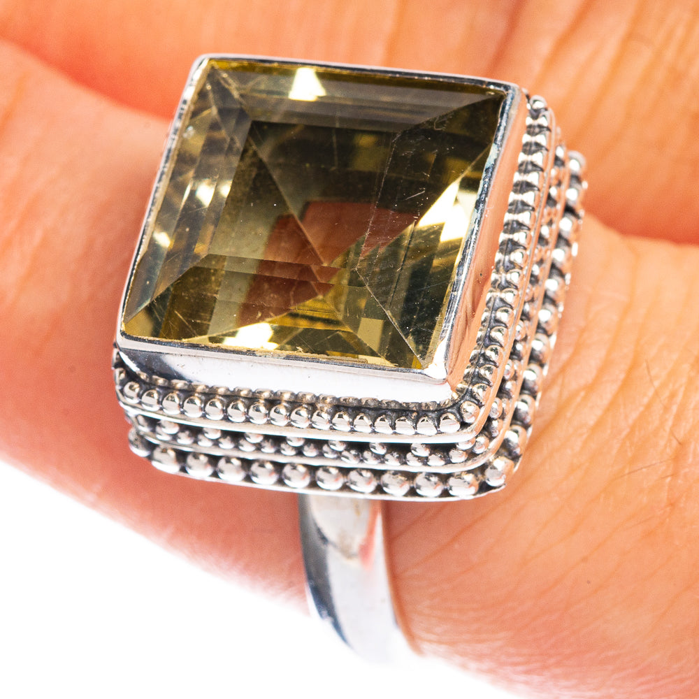 Faceted Citrine Ring Size 8 (925 Sterling Silver) R144243