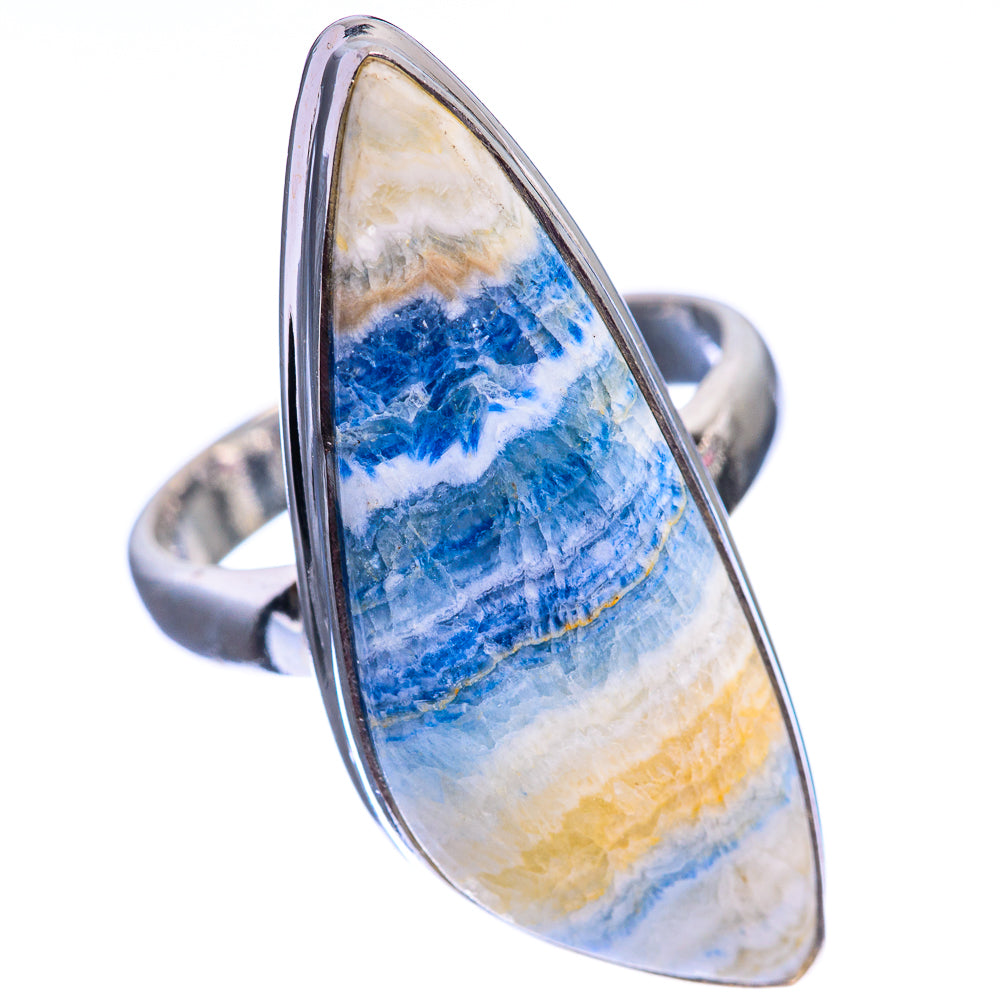 Blue Scheelite Ring Size 6 (925 Sterling Silver) R142029