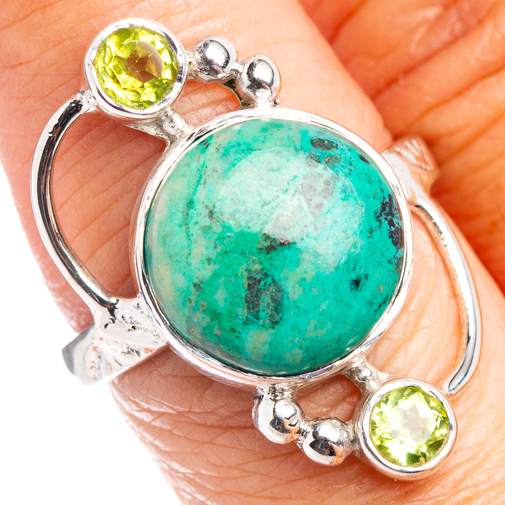 Premium Chrysocolla Ring Size 7.75 (.925 Sterling Silver)