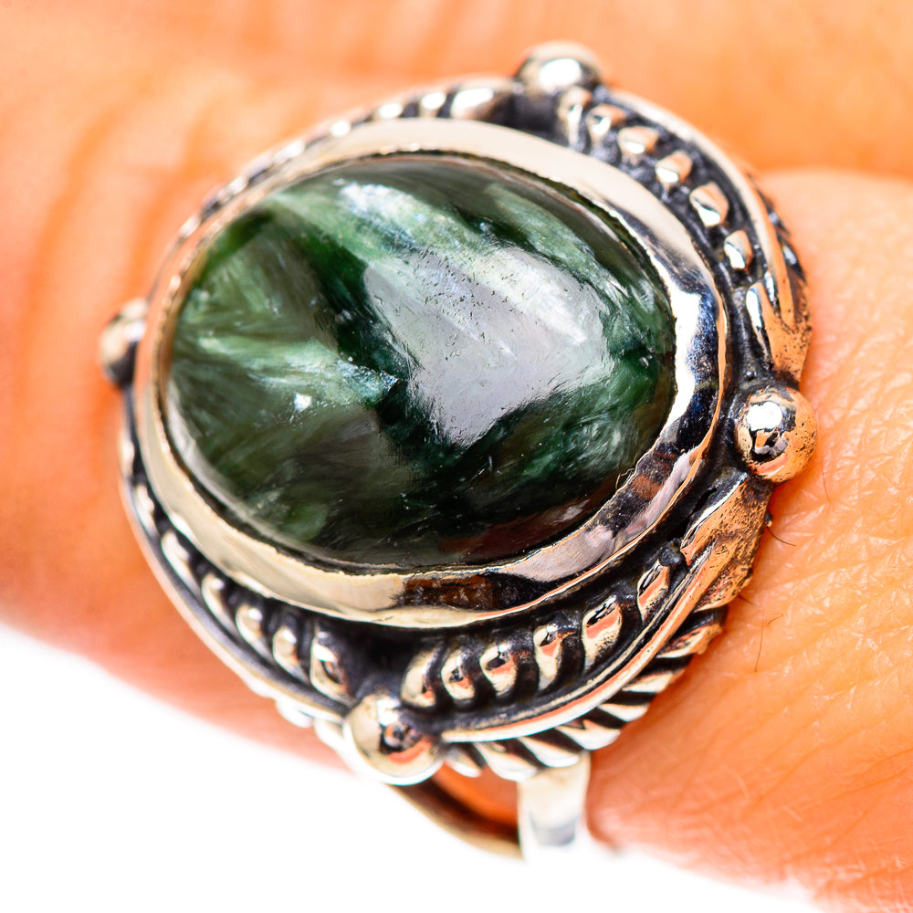 Seraphinite Ring Size 8.25 (925 Sterling Silver) RING139814