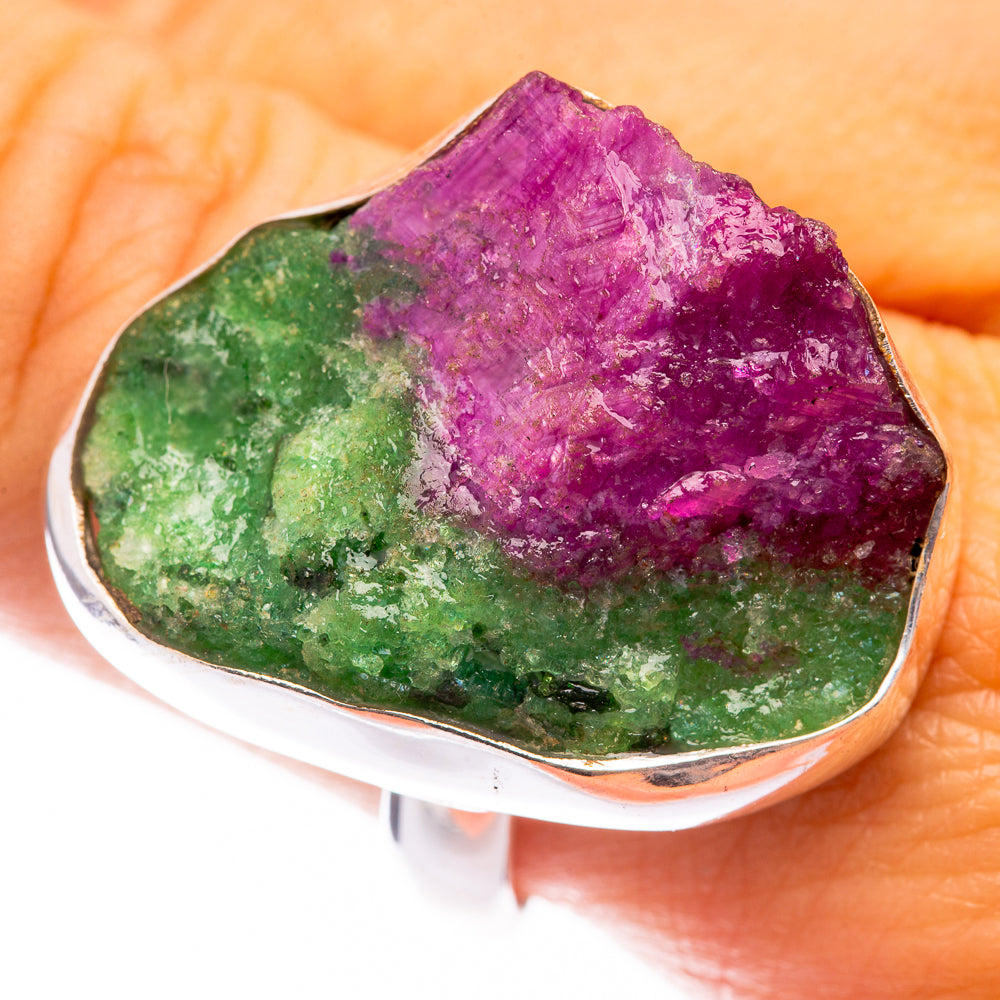 Large Ruby Zoisite Ring Size 10 (925 Sterling Silver) R141416