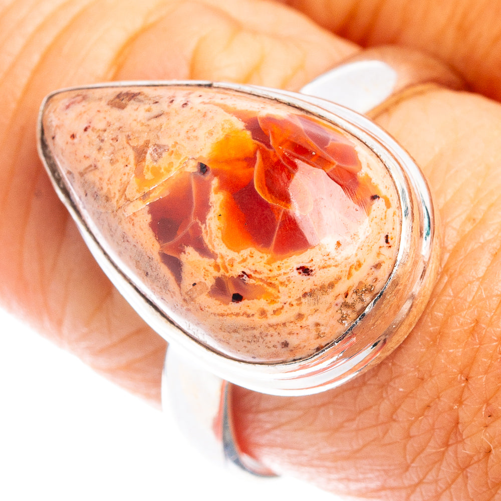 Rare Mexican Fire Opal Ring Size 9 (.925 Sterling Silver)
