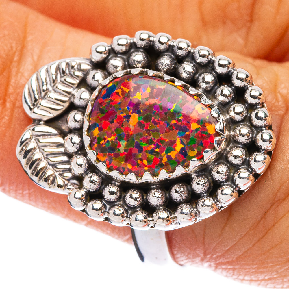 Synthetic Opal Ring Size 7.25 (925 Sterling Silver) R146337