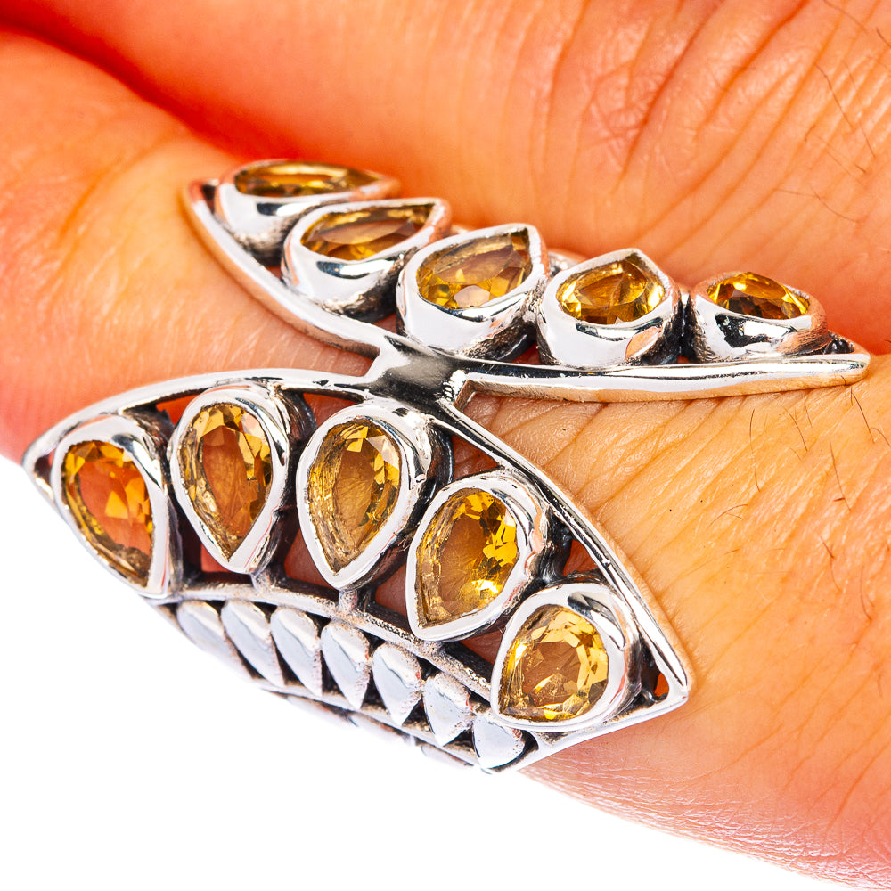 Large Faceted Citrine Ring Size 6.25 (925 Sterling Silver) R144522