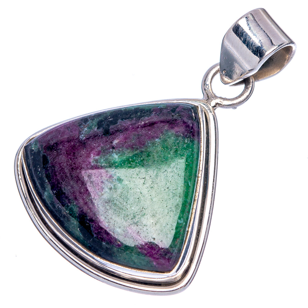 Ruby Zoisite Pendant 1 3/8" (925 Sterling Silver) P40191