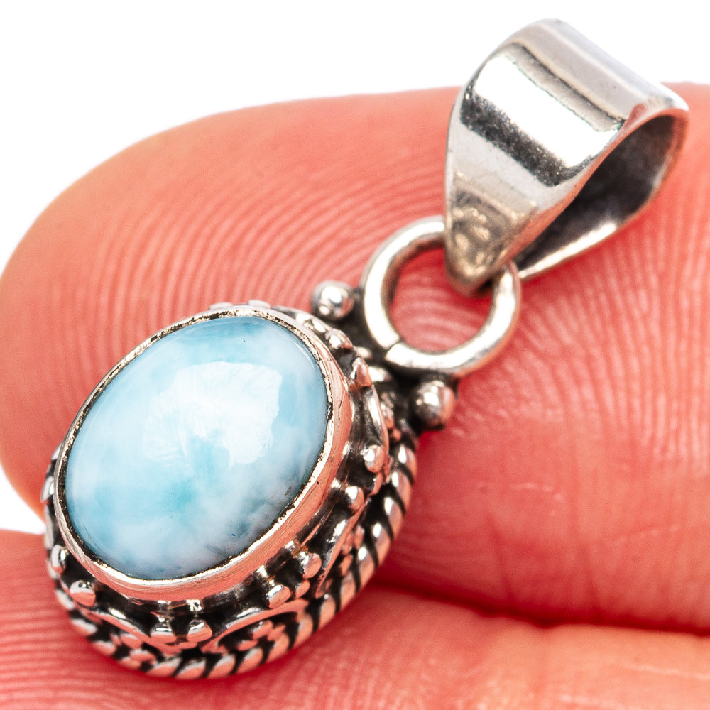 Larimar Pendants 7/8" (925 Sterling Silver) P42312