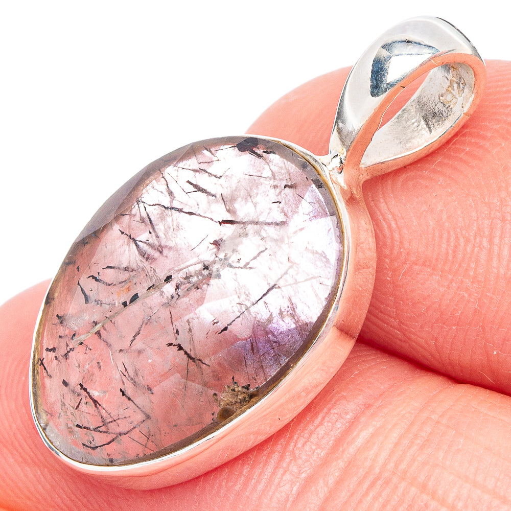 Value Tourmalinated Quartz Pendant 1" (925 Sterling Silver) P44511