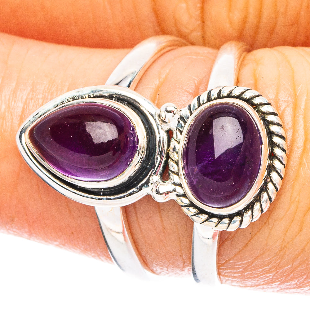 Amethyst 925 Sterling Silver Ring Size 7 (925 Sterling Silver) R6288