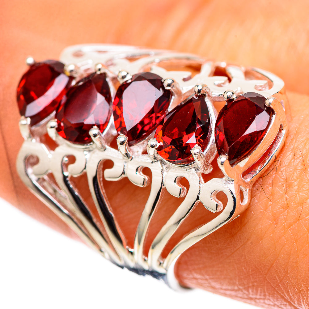 Garnet Ring Size 8 (925 Sterling Silver) RING138359