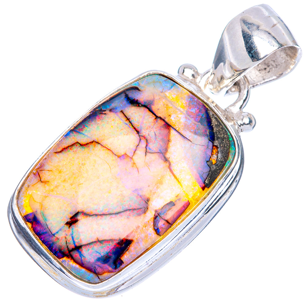 Rare Sterling Opal Pendant 1 1/8" (925 Sterling Silver) P41611