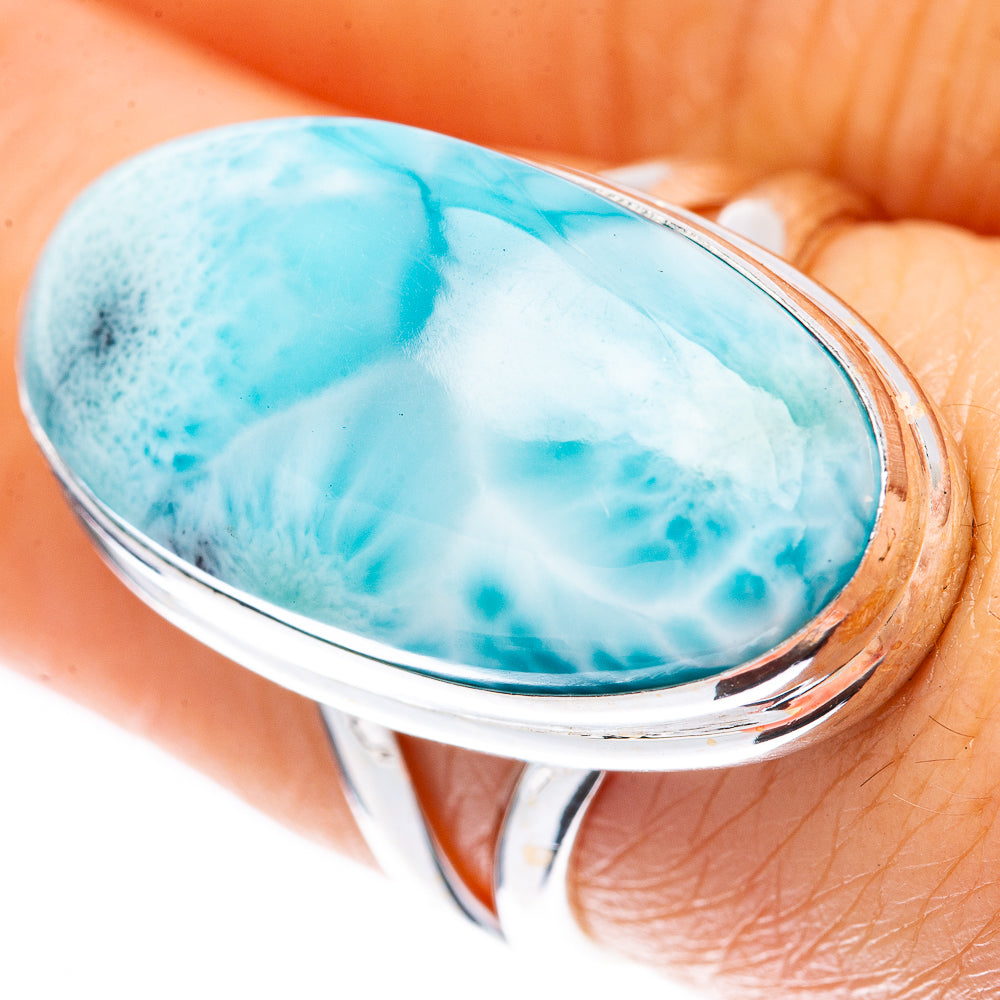 Larimar Ring Size 7.25 (925 Sterling Silver) R2202