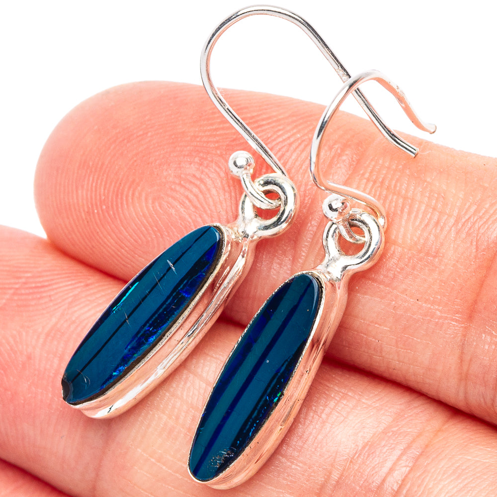 Rare Doublet Opal Earrings 1 1/4" (925 Sterling Silver) E2310