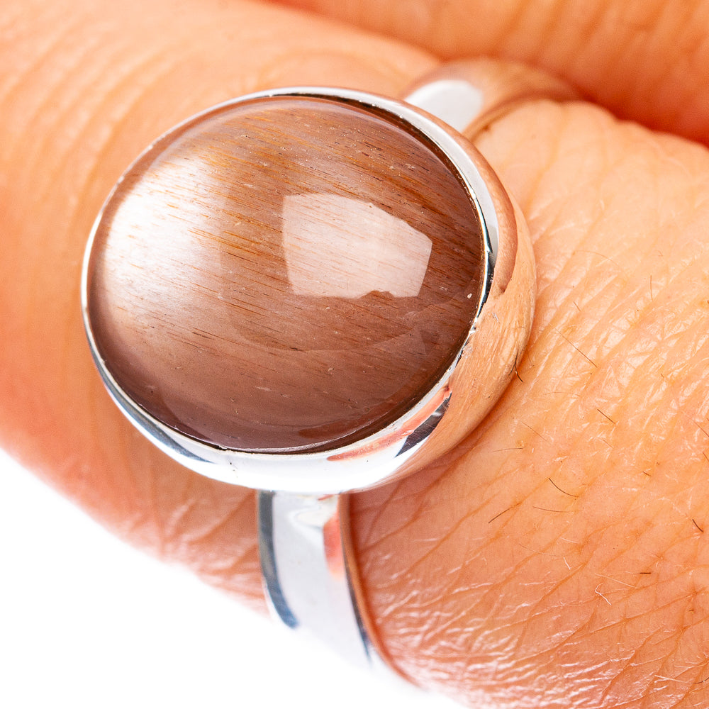 Sunstone Ring Size 8.25 (925 Sterling Silver) R1949