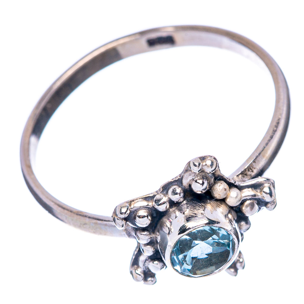 Blue Topaz Dainty Ring Size 8.25 (925 Sterling Silver) R145792