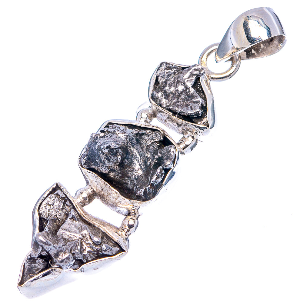 Rare Campo Del Cielo Meteorite Pendant 1 3/4" (.925 Sterling Silver)