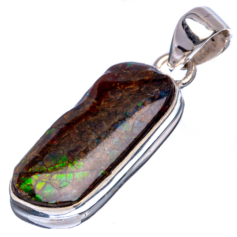 Rare Ammolite Pendant 1 3/8" (925 Sterling Silver) P43406