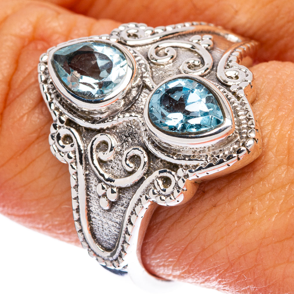 Blue Topaz Ring Size 9 (925 Sterling Silver) R146373