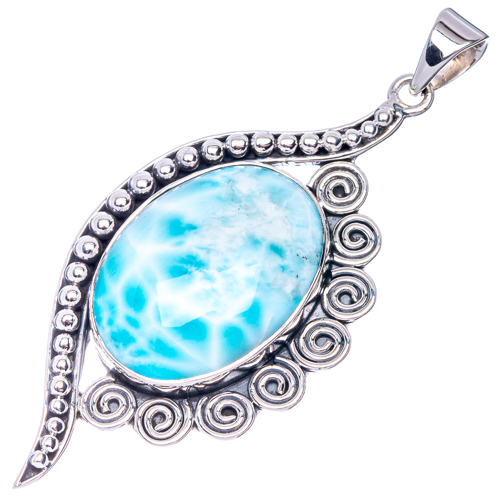 Signature Larimar Pendant 2 3/8" (925 Sterling Silver) P41172