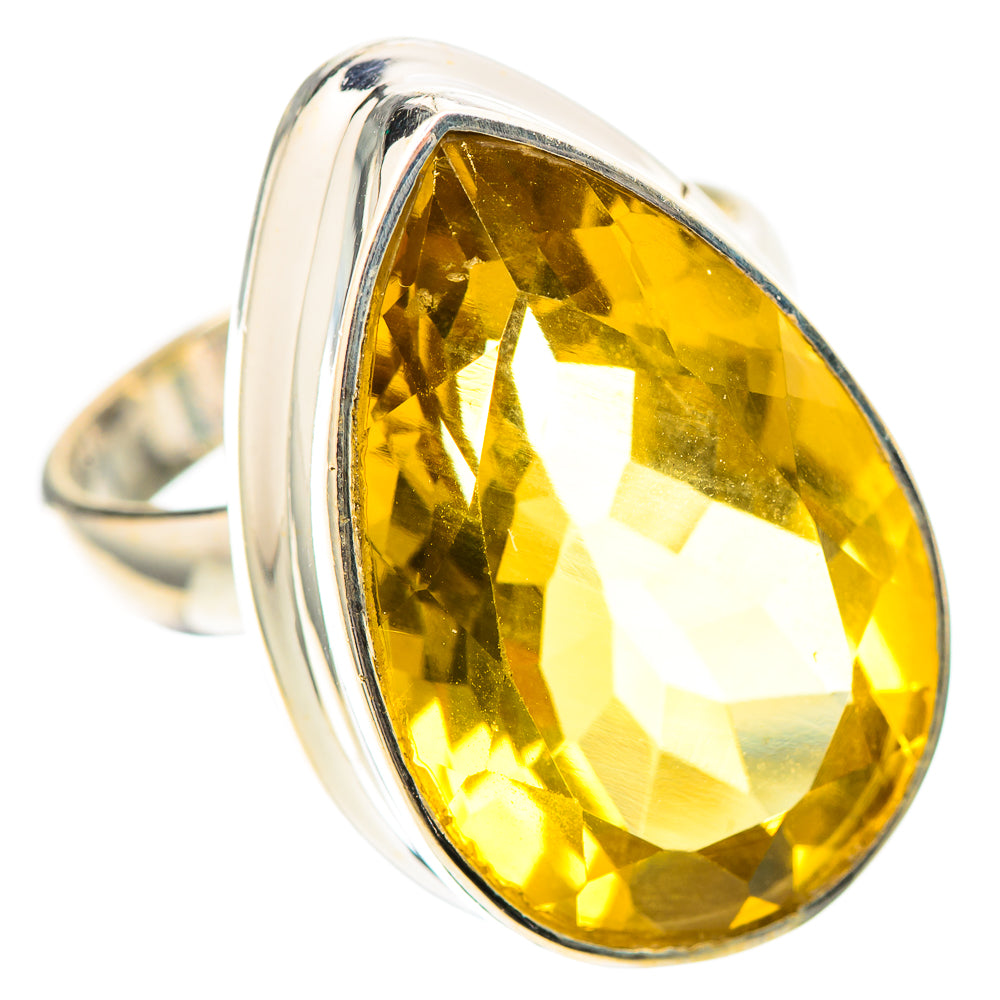 Large Faceted Citrine Ring Size 8 (925 Sterling Silver) RING138881