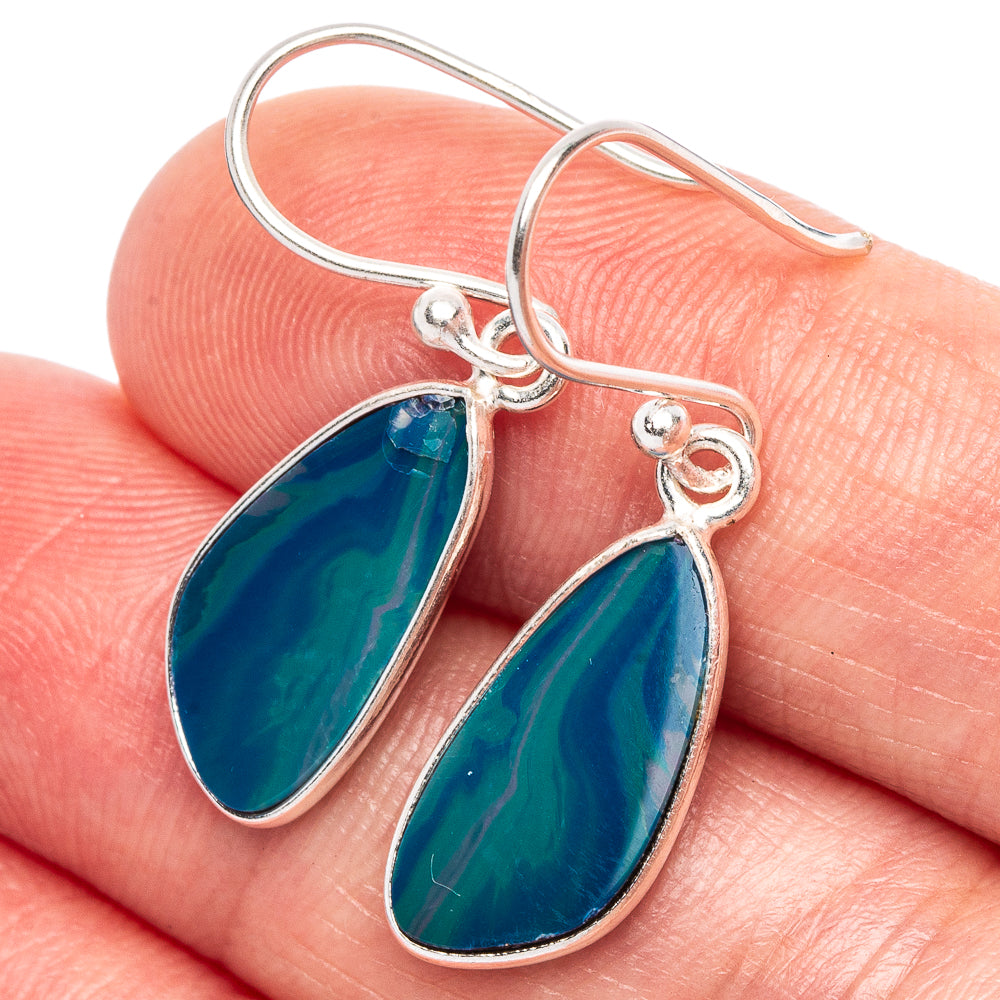 Rare Doublet Opal Earrings 1 1/4" (925 Sterling Silver) E1896