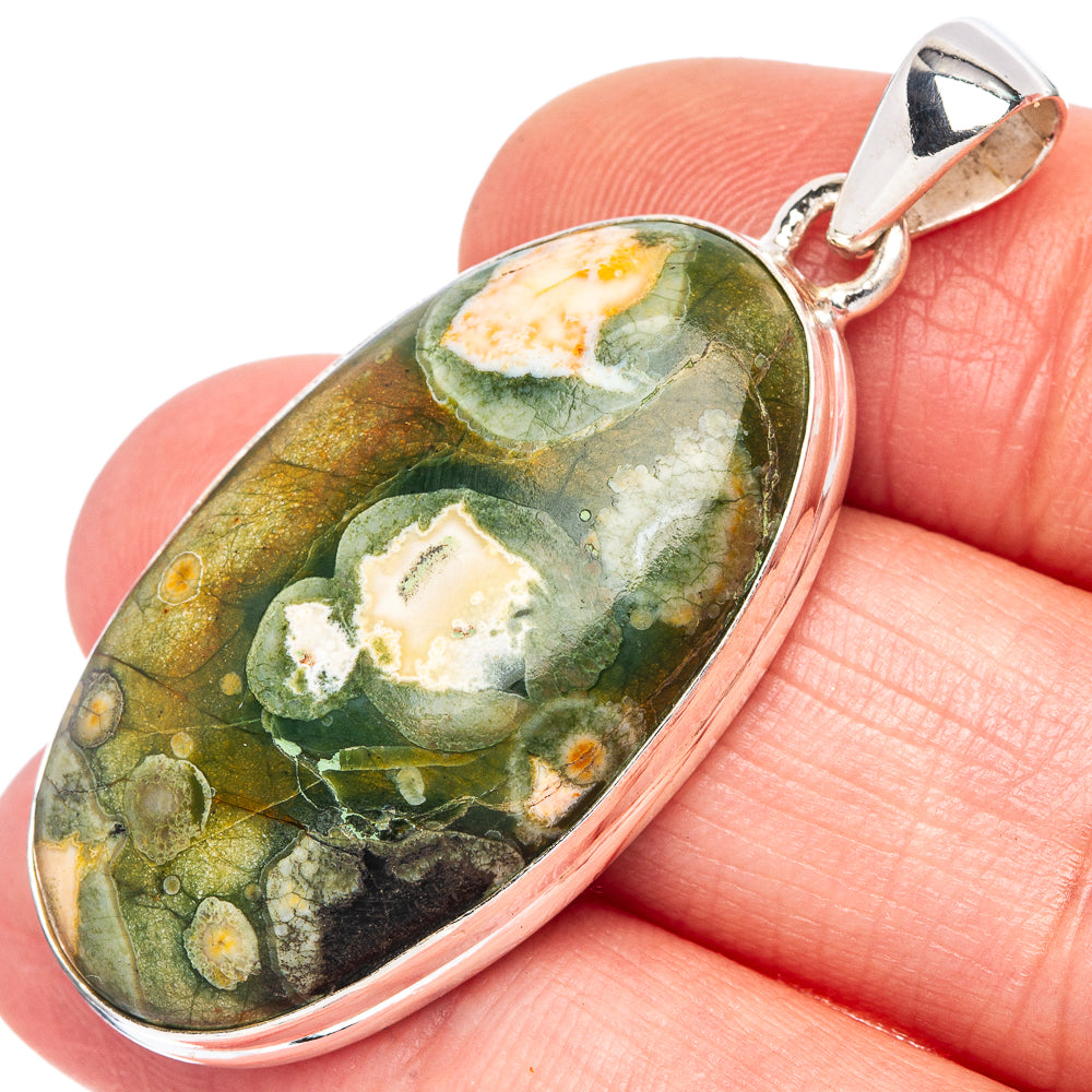 Rainforest Opal Pendant 1 3/4" (925 Sterling Silver) P44009