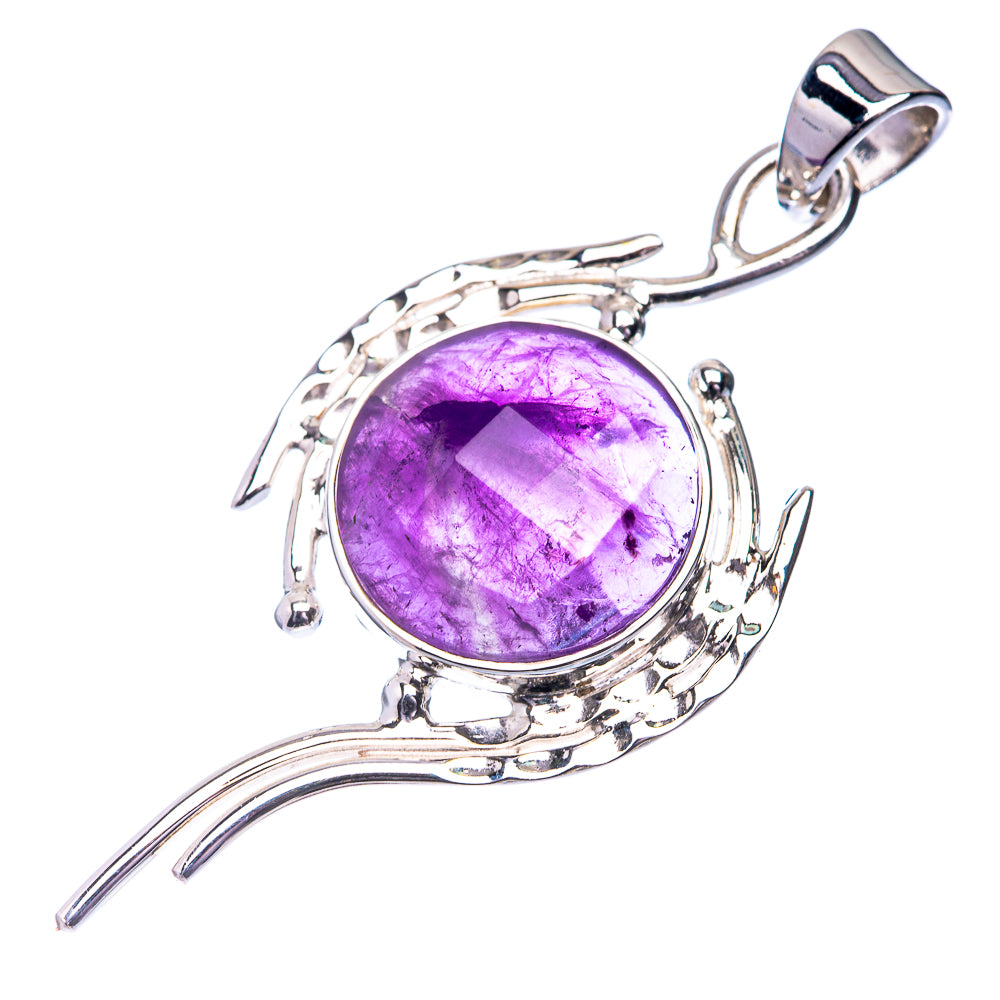Premium Signature Amethyst Pendant 1 7/8" (925 Sterling Silver) P38758