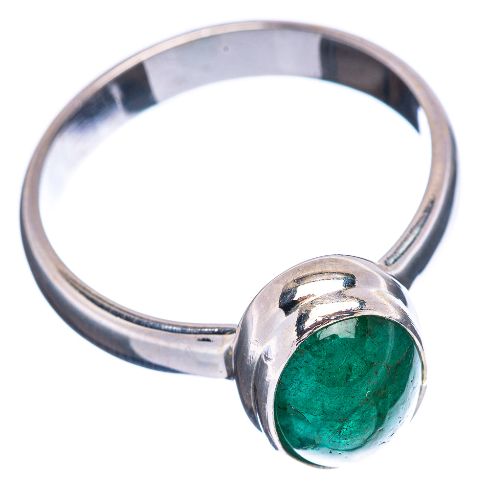 Premium Zambian Emerald Ring Size 10 (.925 Sterling Silver)