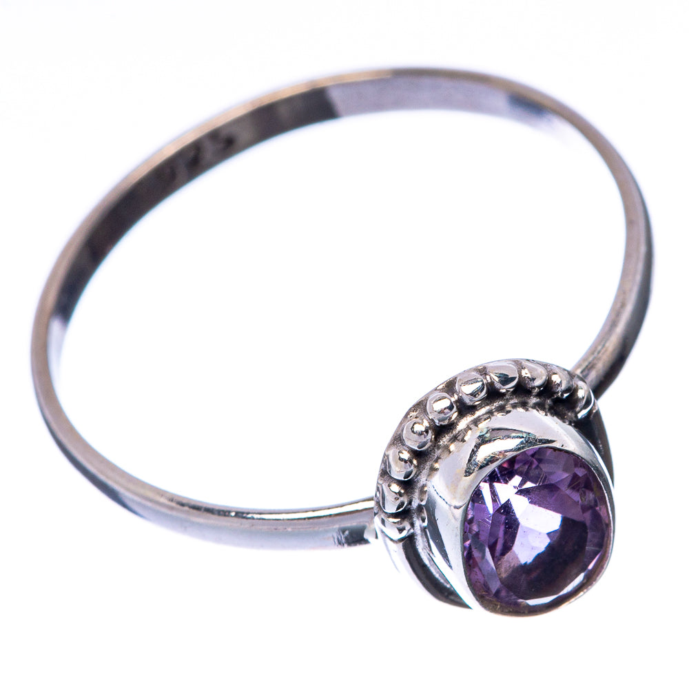 Faceted Amethyst Dainty Ring Size 7.75 (925 Sterling Silver) R145276