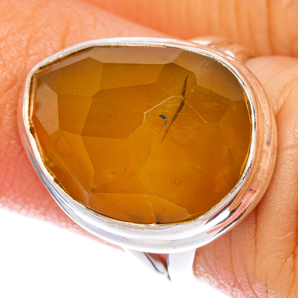 Yellow Opal Ring Size 4.75 (925 Sterling Silver) R1379