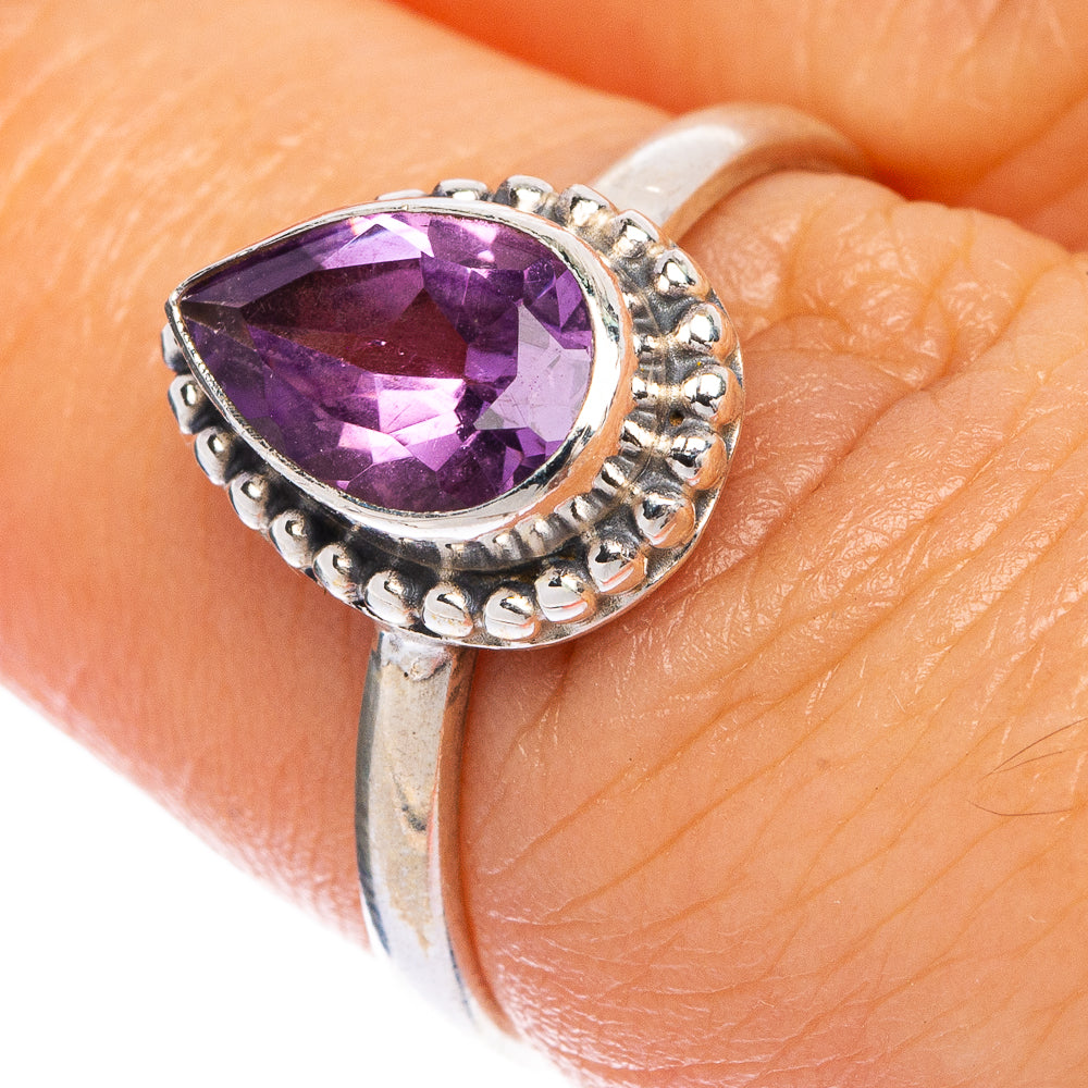 Faceted Amethyst Dainty Ring Size 7 (925 Sterling Silver) R145362