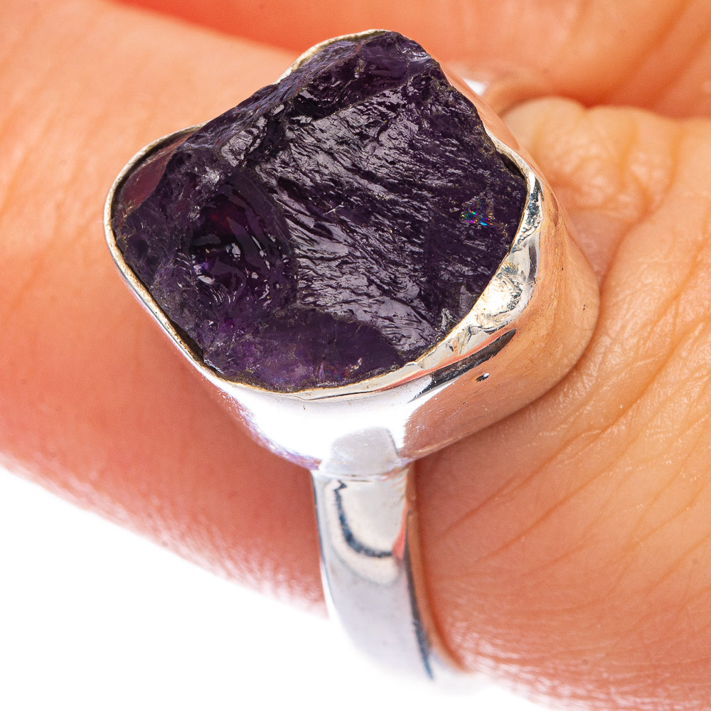 Raw Amethyst Ring Size 7.5 (925 Sterling Silver) R144847
