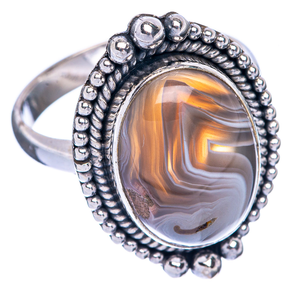 Botswana Agate Ring Size 9 (925 Sterling Silver) R144731
