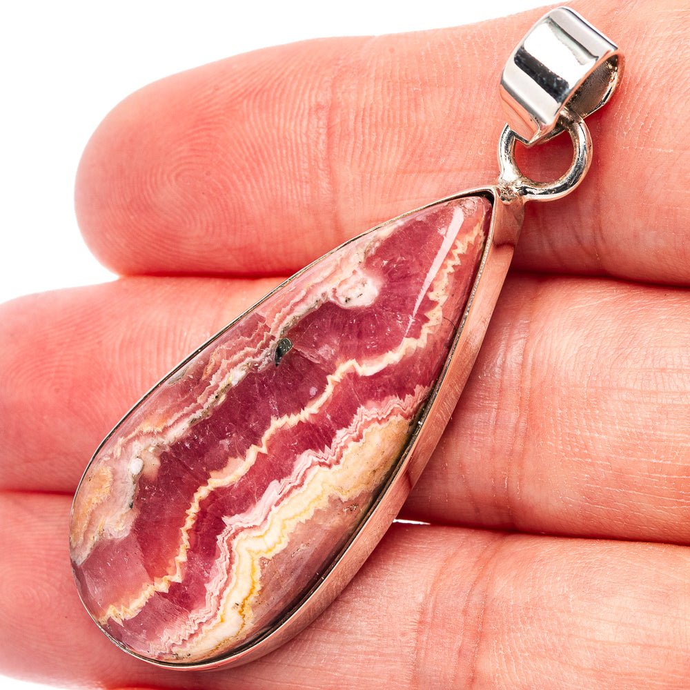 Premium Rhodochrosite Pendant 2 1/8" (.925 Sterling Silver)