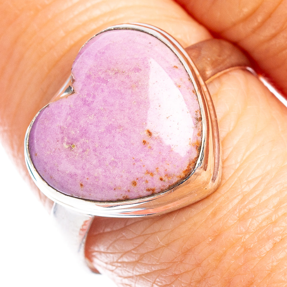 Phosphosiderite Heart Ring Size 9 (.925 Sterling Silver)