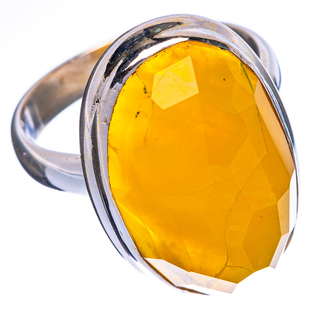 Yellow Opal Ring Size 8 (925 Sterling Silver) R1374