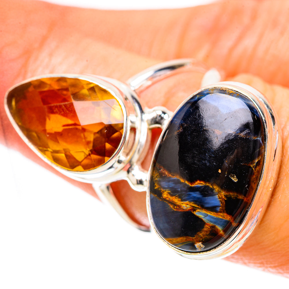 Large Pietersite, Citrine Ring Size 6.75 (925 Sterling Silver) RING137974
