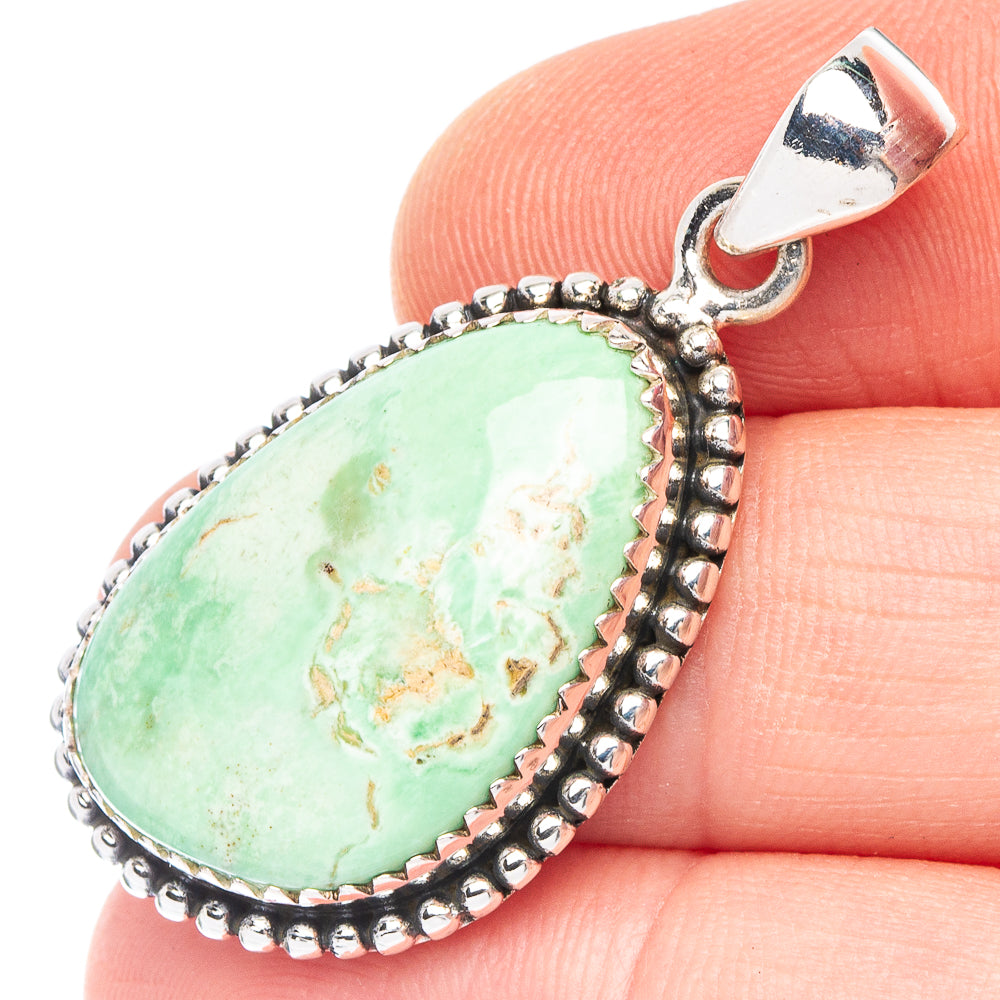 Variscite Pendant 1 1/2" (925 Sterling Silver) P43818