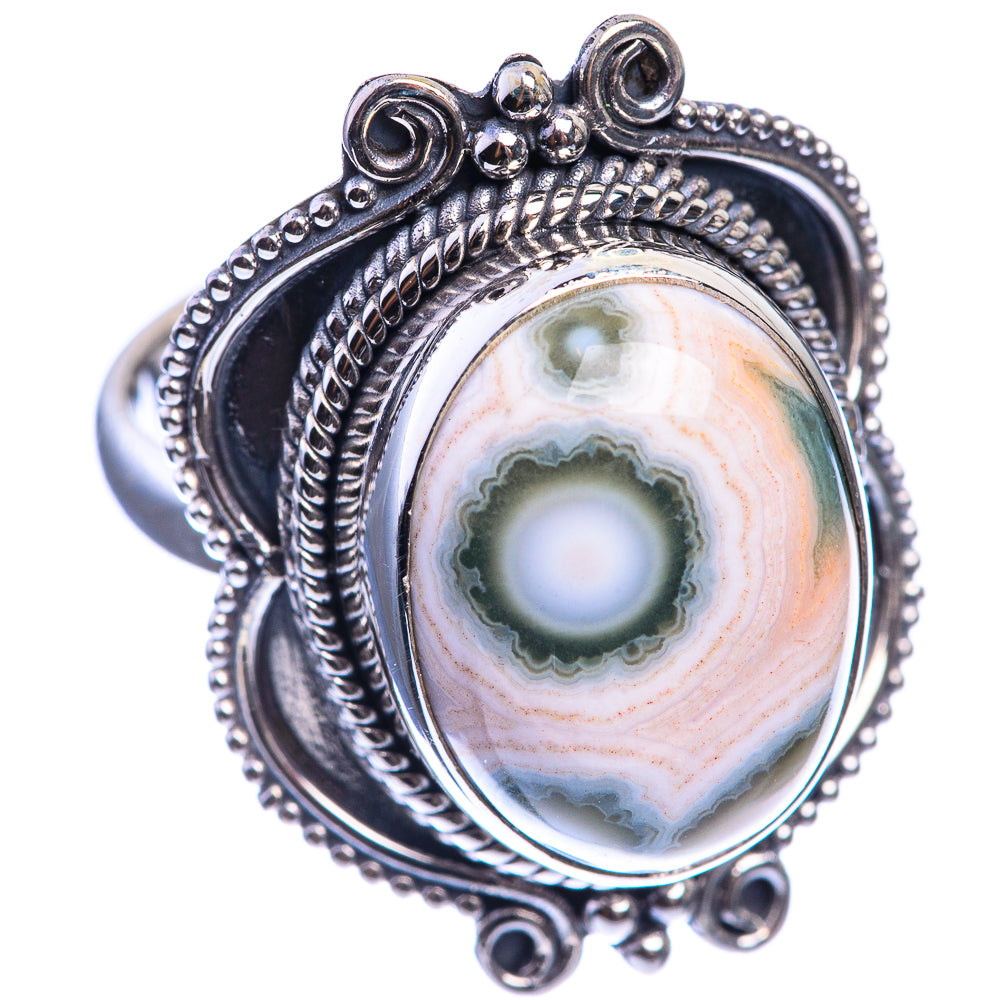 Ocean Jasper 925 Sterling Silver Ring Size 7.25