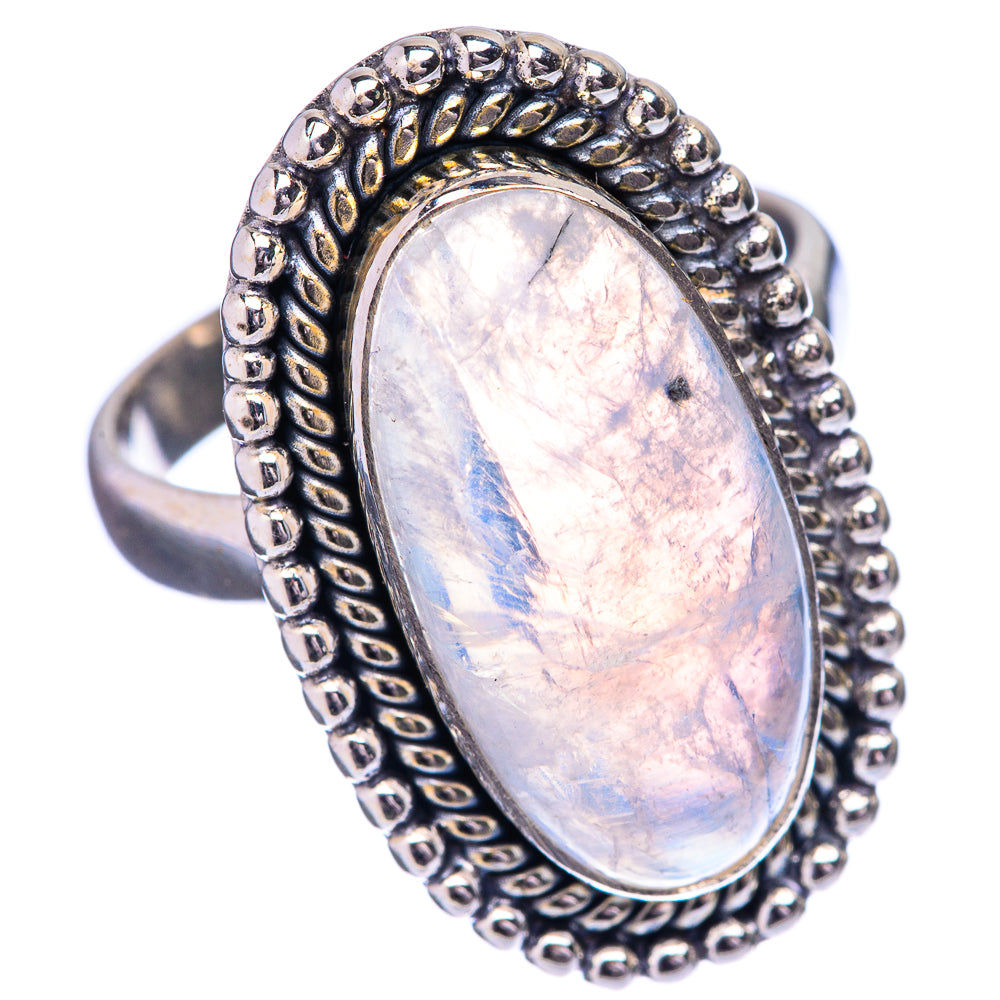 Rainbow Moonstone Ring Size 9 (925 Sterling Silver) R142636