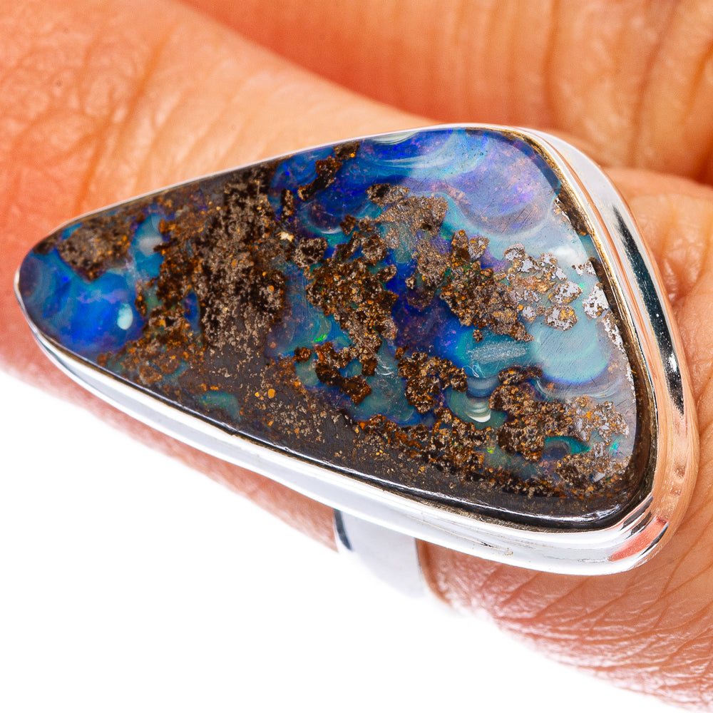 Rare Boulder Opal Ring Size 6 (925 Sterling Silver) R146656