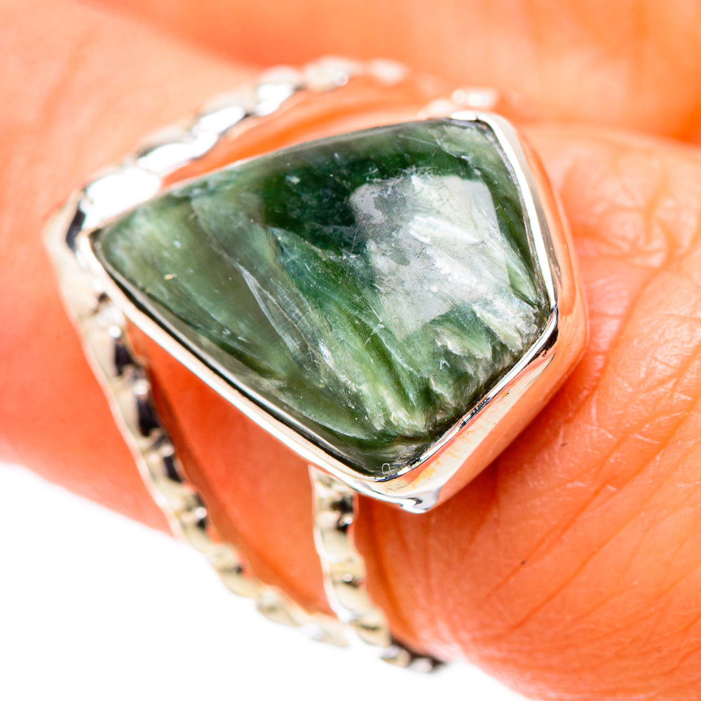 Premium Seraphinite Ring Size 6.25 (925 Sterling Silver) RING138049