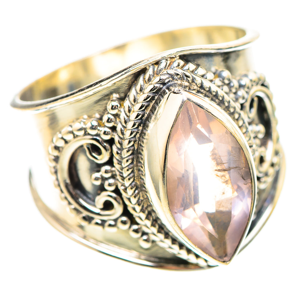 Rose Quartz 925 Sterling Silver Ring Size 8 (925 Sterling Silver) RING139372