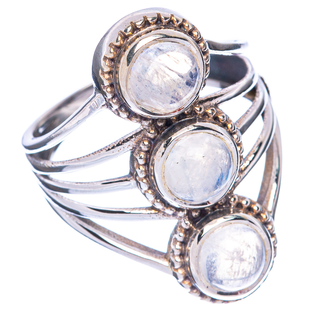 Rainbow Moonstone Ring Size 7.75 (925 Sterling Silver) R2813