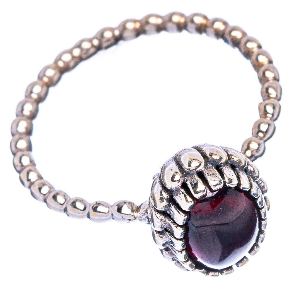 Garnet Dainty Ring Size 6.75 (925 Sterling Silver) R146877