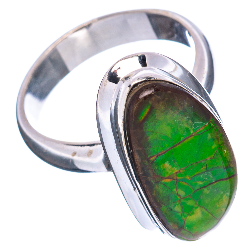Premium Canadian Ammolite Ring Size 5 (.925 Sterling Silver)