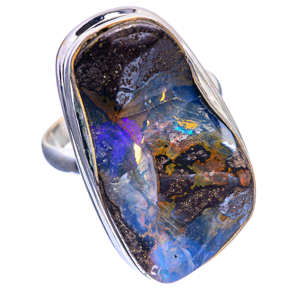 Boulder Opal Ring Size 9 (925 Sterling Silver) R142050
