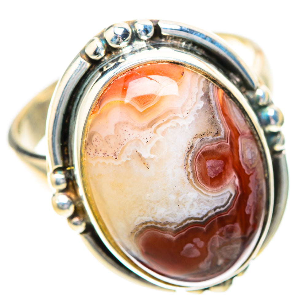 Crazy Lace Agate Ring Size 8.25 (925 Sterling Silver) RING139758