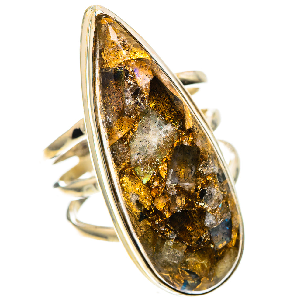 Large Brecciated Labradorite Ring Size 6.25 (925 Sterling Silver) RING137938
